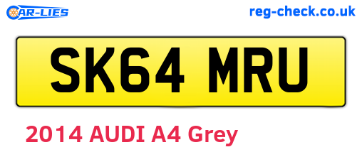 SK64MRU are the vehicle registration plates.