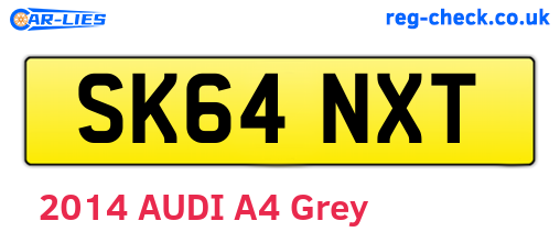 SK64NXT are the vehicle registration plates.