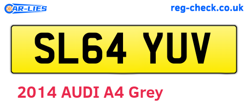 SL64YUV are the vehicle registration plates.