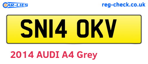 SN14OKV are the vehicle registration plates.
