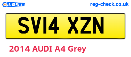 SV14XZN are the vehicle registration plates.