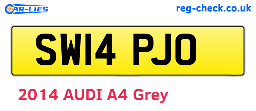SW14PJO are the vehicle registration plates.