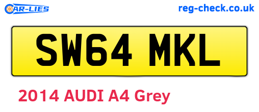 SW64MKL are the vehicle registration plates.