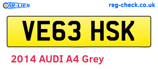 VE63HSK are the vehicle registration plates.