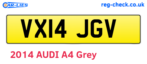 VX14JGV are the vehicle registration plates.