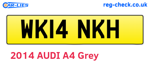 WK14NKH are the vehicle registration plates.