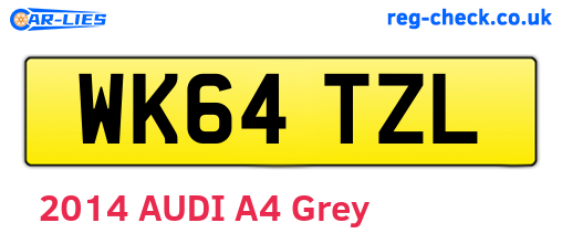WK64TZL are the vehicle registration plates.
