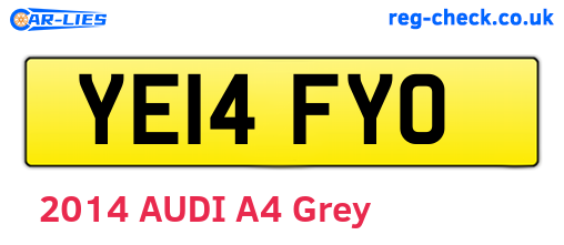 YE14FYO are the vehicle registration plates.