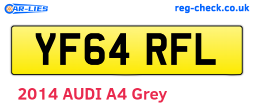 YF64RFL are the vehicle registration plates.