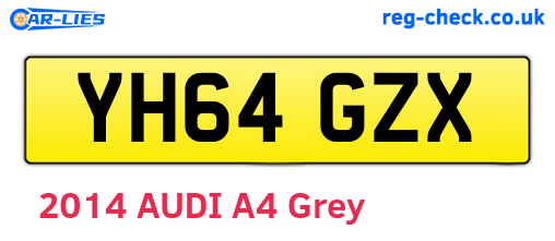 YH64GZX are the vehicle registration plates.