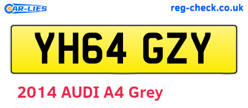 YH64GZY are the vehicle registration plates.