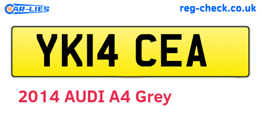 YK14CEA are the vehicle registration plates.
