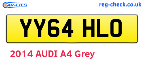 YY64HLO are the vehicle registration plates.