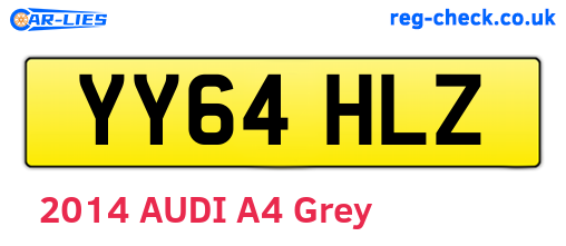 YY64HLZ are the vehicle registration plates.