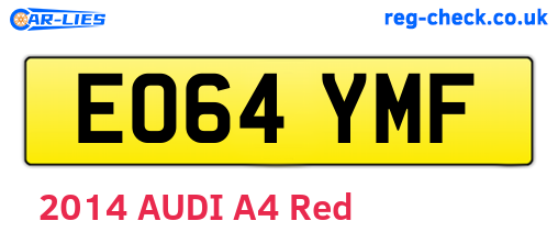 EO64YMF are the vehicle registration plates.