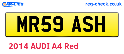 MR59ASH are the vehicle registration plates.