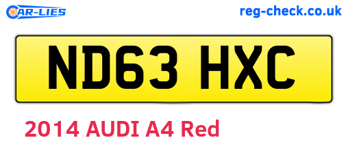 ND63HXC are the vehicle registration plates.
