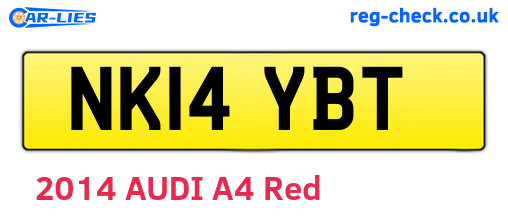 NK14YBT are the vehicle registration plates.