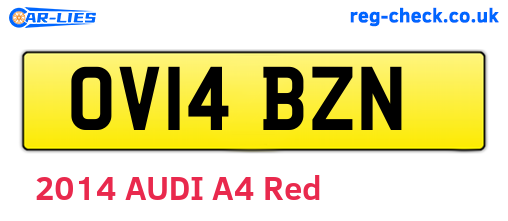 OV14BZN are the vehicle registration plates.