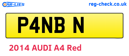 P4NBN are the vehicle registration plates.