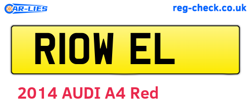 R10WEL are the vehicle registration plates.