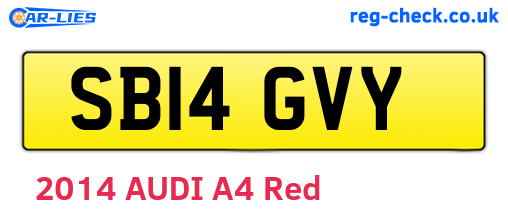 SB14GVY are the vehicle registration plates.