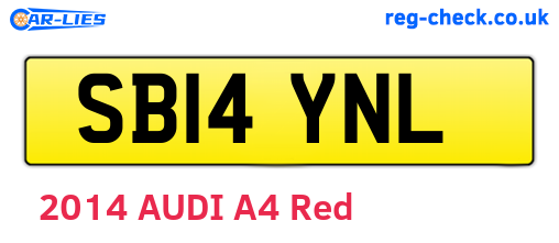 SB14YNL are the vehicle registration plates.