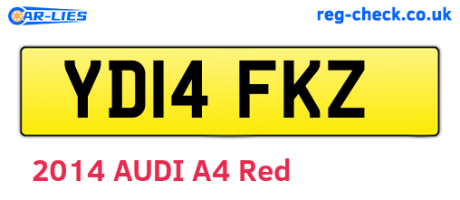 YD14FKZ are the vehicle registration plates.
