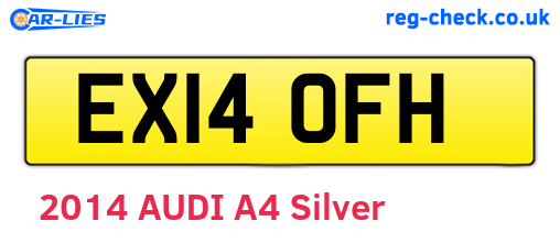EX14OFH are the vehicle registration plates.