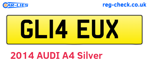 GL14EUX are the vehicle registration plates.