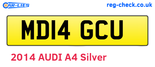 MD14GCU are the vehicle registration plates.