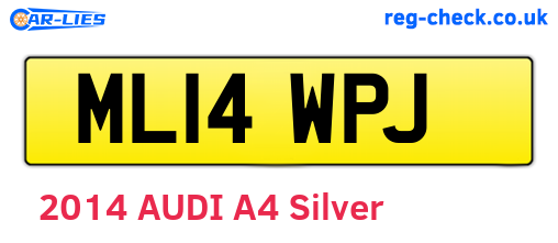 ML14WPJ are the vehicle registration plates.