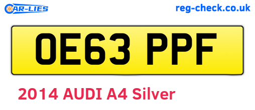 OE63PPF are the vehicle registration plates.