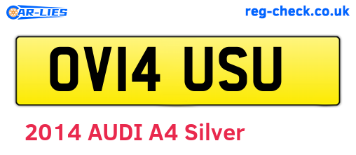 OV14USU are the vehicle registration plates.