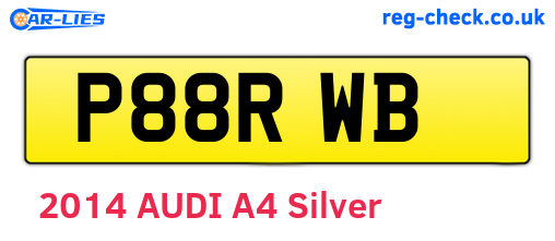 P88RWB are the vehicle registration plates.