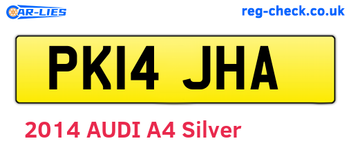 PK14JHA are the vehicle registration plates.