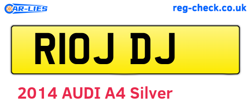 R10JDJ are the vehicle registration plates.