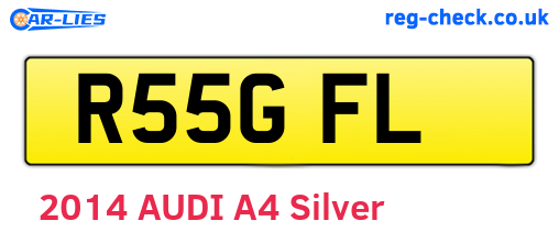 R55GFL are the vehicle registration plates.