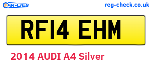 RF14EHM are the vehicle registration plates.
