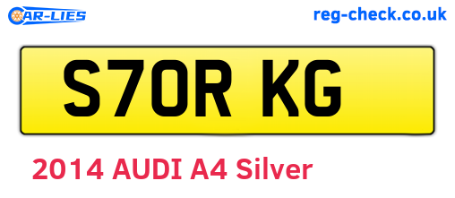 S70RKG are the vehicle registration plates.