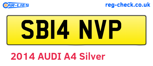 SB14NVP are the vehicle registration plates.