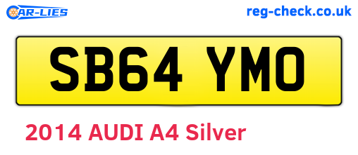 SB64YMO are the vehicle registration plates.