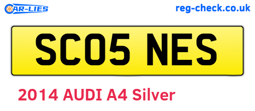 SC05NES are the vehicle registration plates.