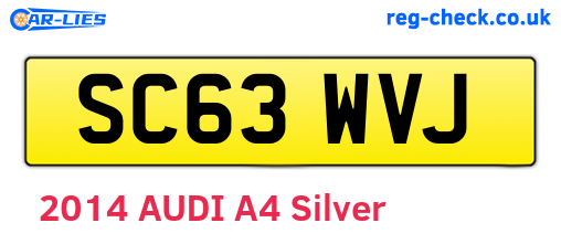 SC63WVJ are the vehicle registration plates.