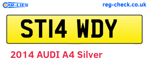 ST14WDY are the vehicle registration plates.