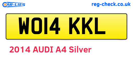 WO14KKL are the vehicle registration plates.