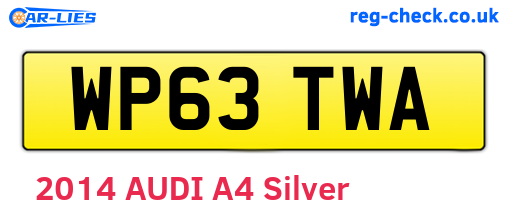 WP63TWA are the vehicle registration plates.