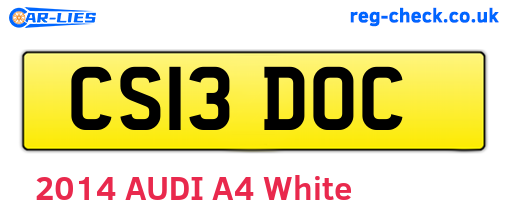 CS13DOC are the vehicle registration plates.