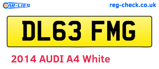 DL63FMG are the vehicle registration plates.