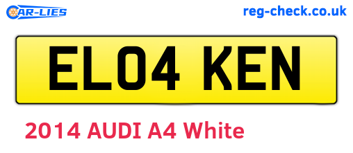 EL04KEN are the vehicle registration plates.